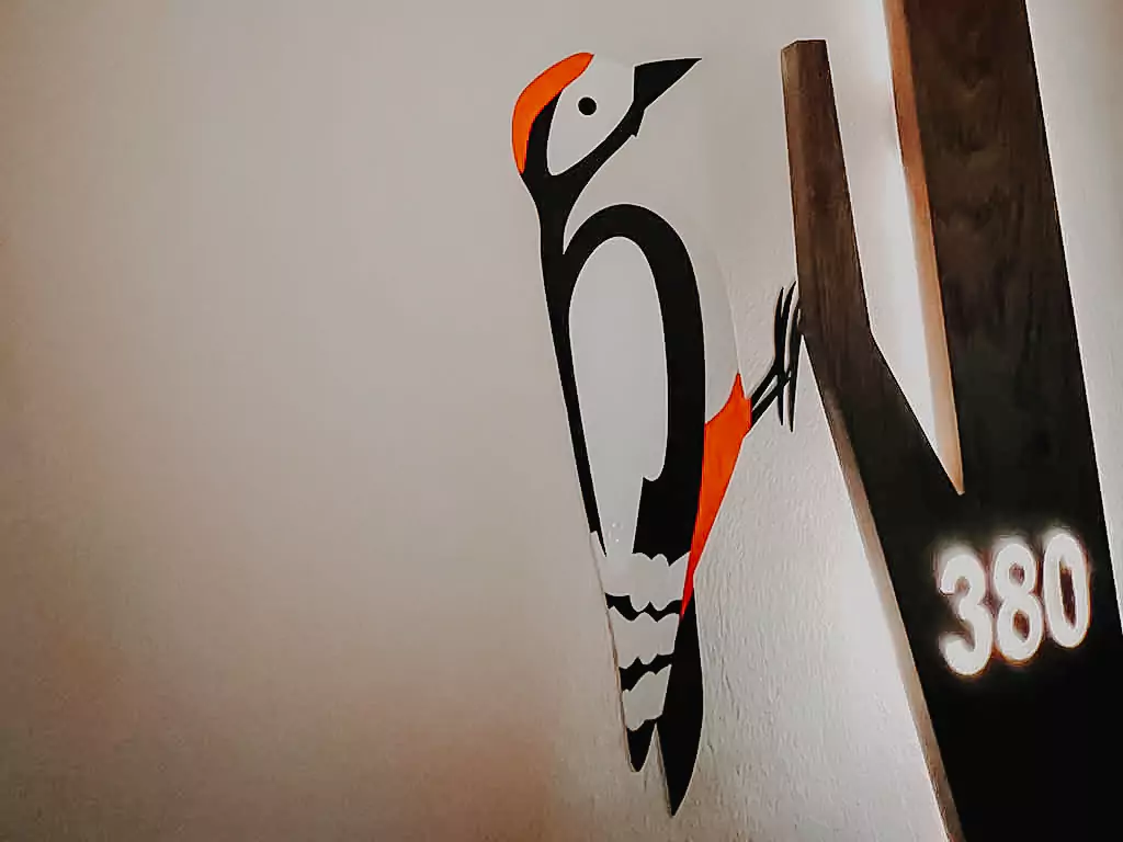 Spechtwandtattoo als Orientierungshilfe