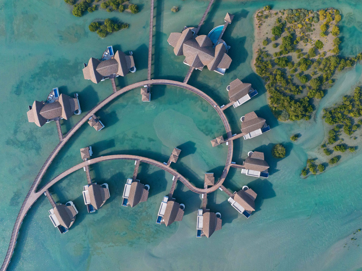 Anantara Mina Al Arab Ras Al Khaimah Resort Overwater Villas Aerial View