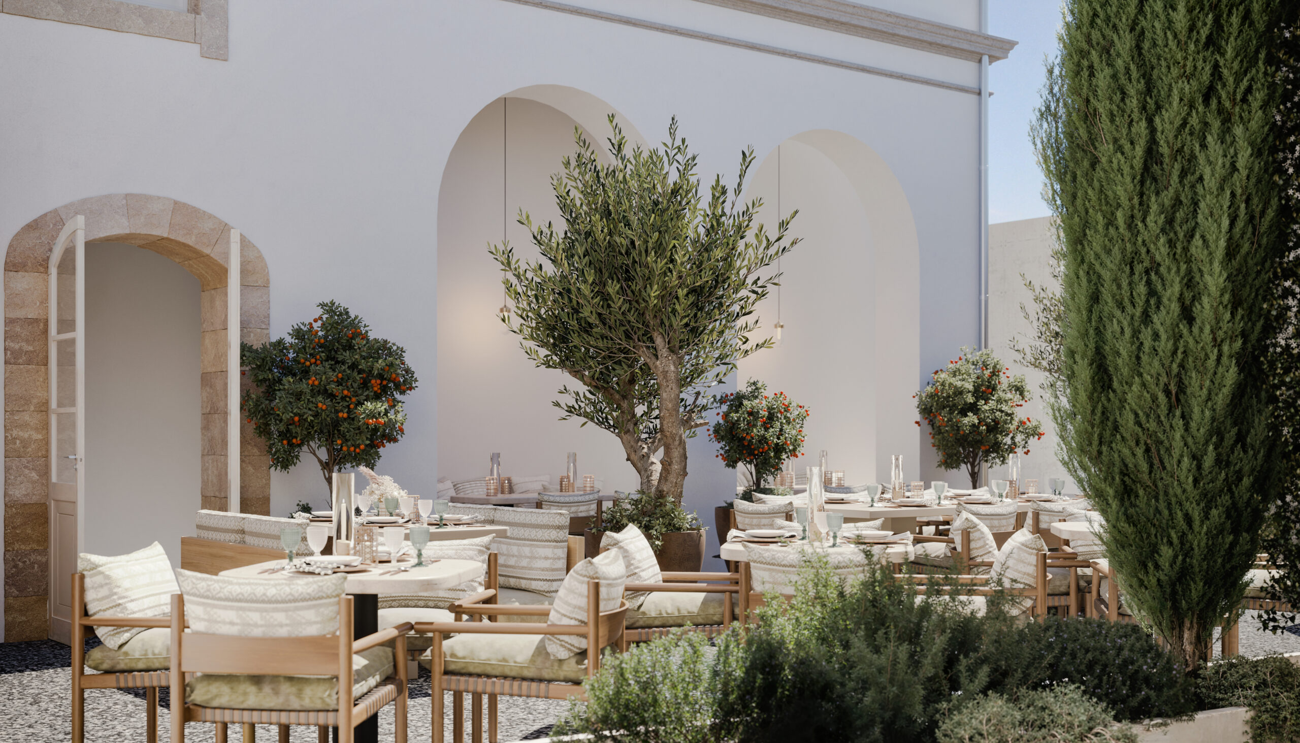 Rendering Outdoor Restaurant scaled