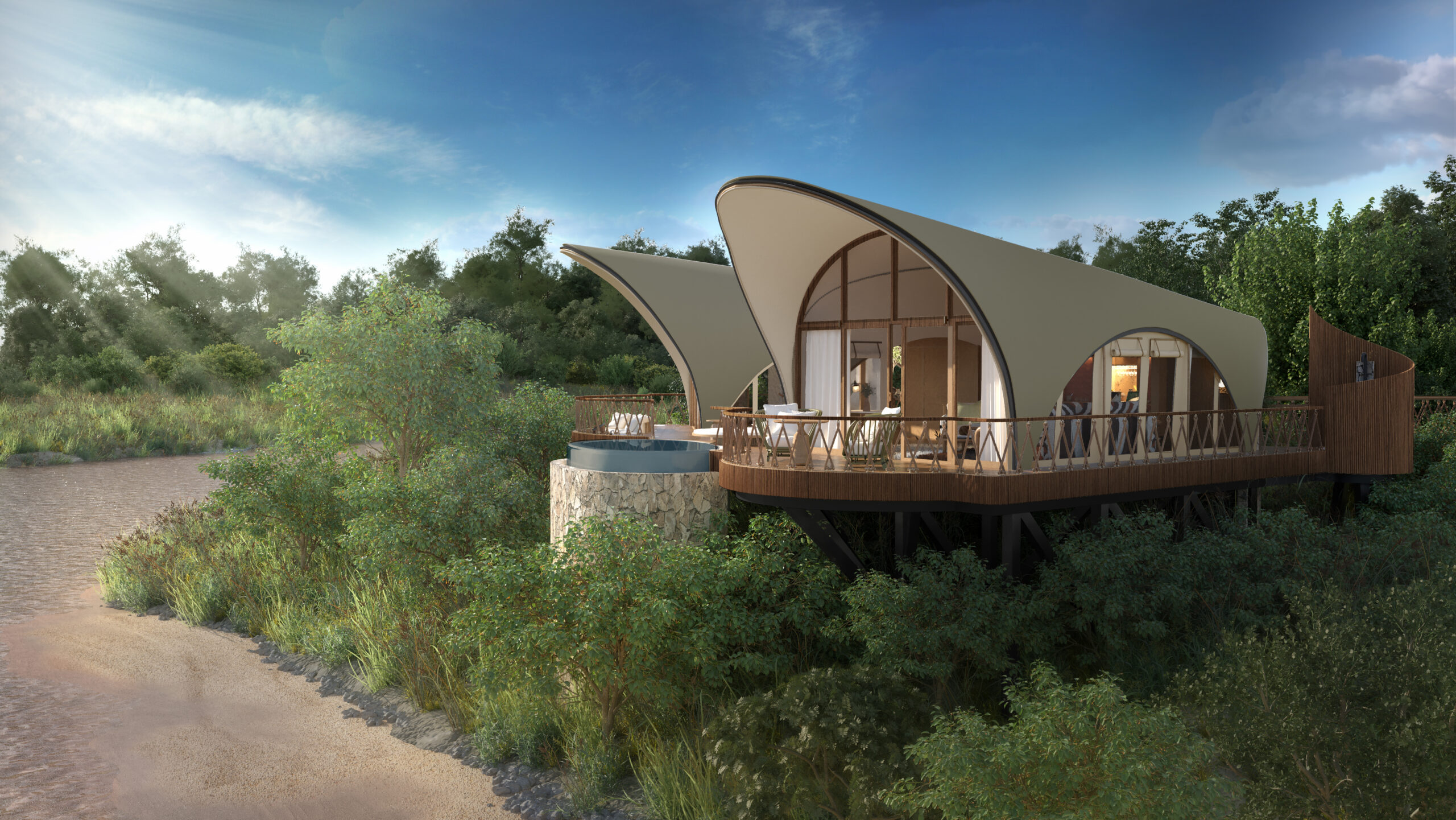 The Ritz Carlton Masai Mara Safari Camp Exterior Render scaled