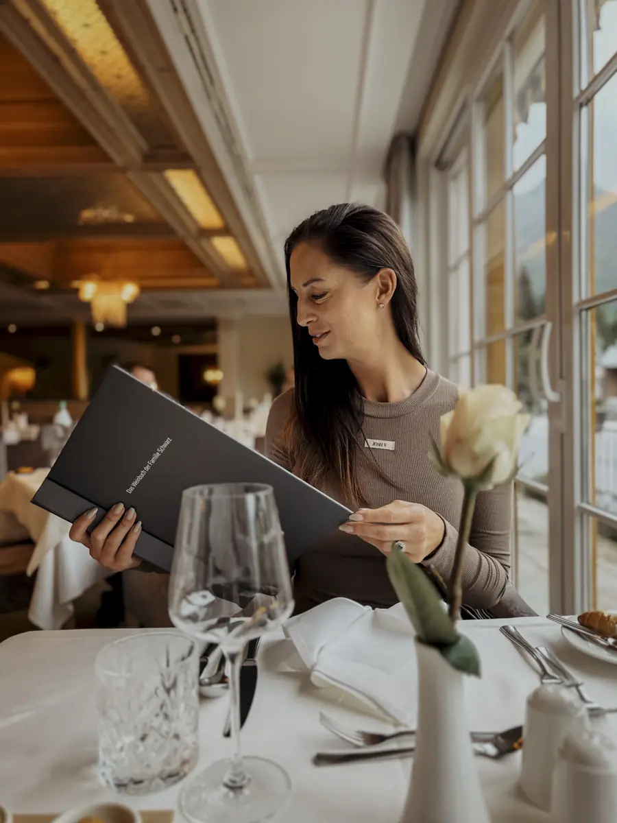 COCOtravel Alpina alpendorf stjohann dinner speisekarte silvia