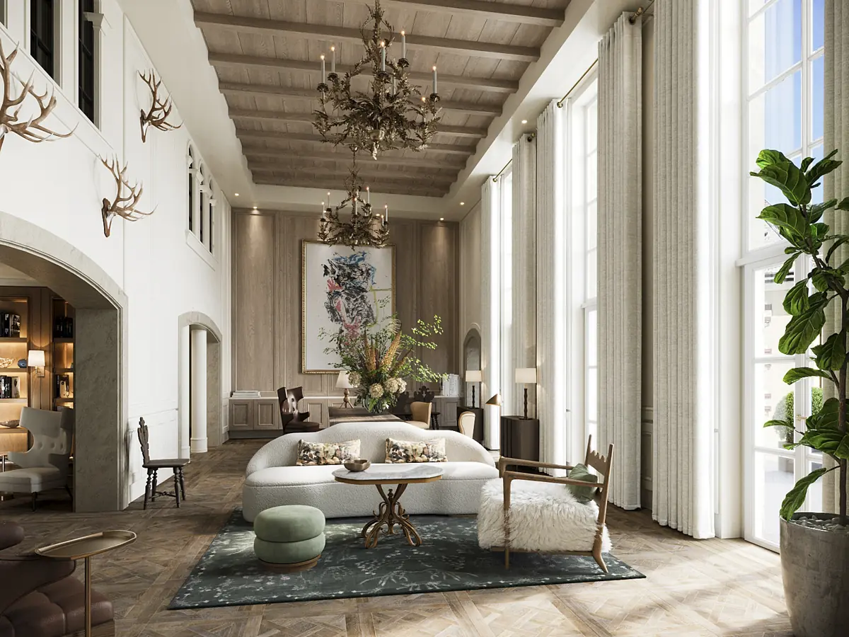 Rosewood Schloss Fuschl Reception Rendering