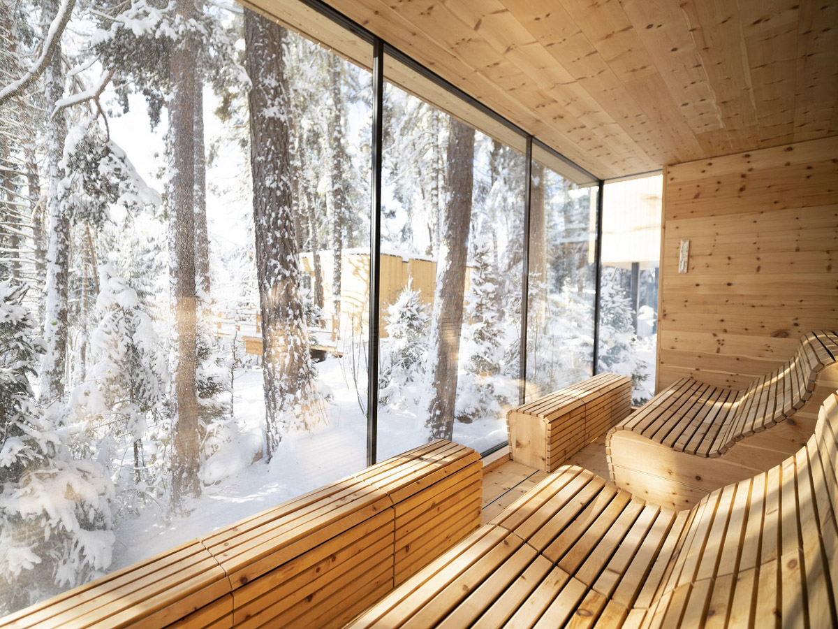 ADLER Lodge RITTEN Waldsauna © Jona Salcher1