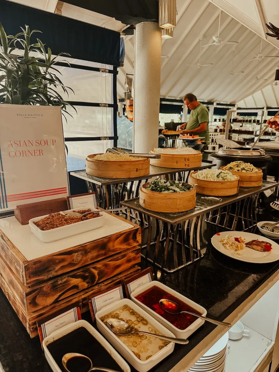 hoch COCOtravel villa nautica maldives food mainbuffet asiancorner